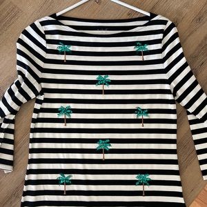 NWOT A New Day Palm Tree Striped shirt 🌴